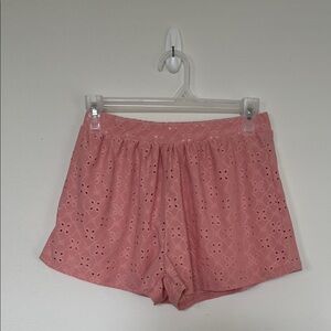Pink Eyelet Women's Shorts